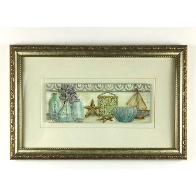 These are the perfect prints to hang in a guest bathroom or kitchen. The colors are soft yet bold. The gold finished frame...