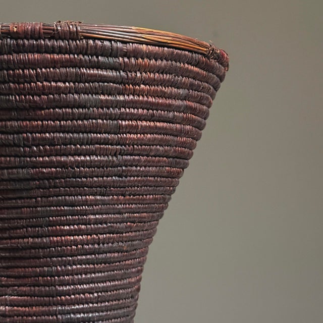 Textile Antique Filipino Ifugao Folk Art Hand Woven Natural Fiber Basket/Vessel For Sale - Image 7 of 7