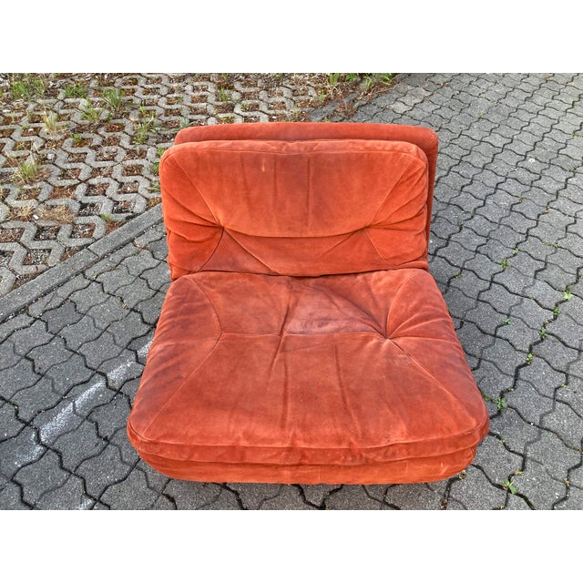 Vintage Velour Modular Sofa, 1970s, Set of 3 For Sale - Image 10 of 18