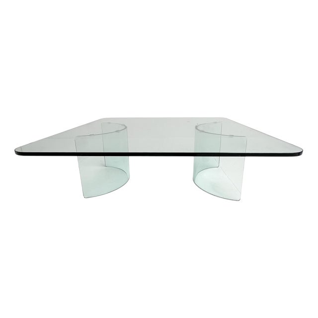 Modern Italian Glass Coffee Table, 1970s For Sale