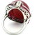 Vintage Platinum Cabochon Ruby, Ruby and Diamond Statement Ring, Size 6.5 For Sale In Miami - Image 6 of 15