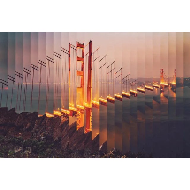 Artur Debat, Golden Gate Bridge at Dusk, Photograph, in Flawless conditions. Designed from 2000 This piece has an...