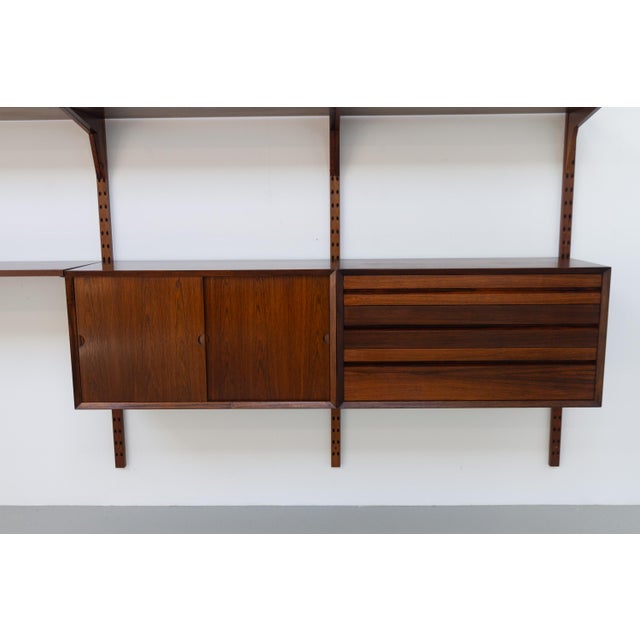 Cado Vintage Danish Pau Ferro Modular Wall Unit by Poul Cadovius for Cado, 1960s For Sale - Image 4 of 18