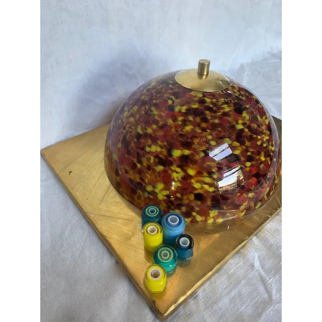 Luminous Panel N1 Wall Light in Brass and Glass by Vistosis, 1960 For Sale - Image 6 of 8