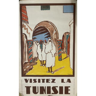 Visit Tunisia Poster, 1950s For Sale