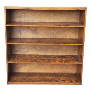 1950s Old Solid Wood Bookcase For Sale