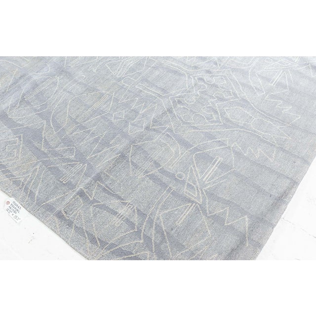 Textile Modern Eskayel Akimbo Grey and White Handmade Rug by Doris Leslie Blau For Sale - Image 7 of 8