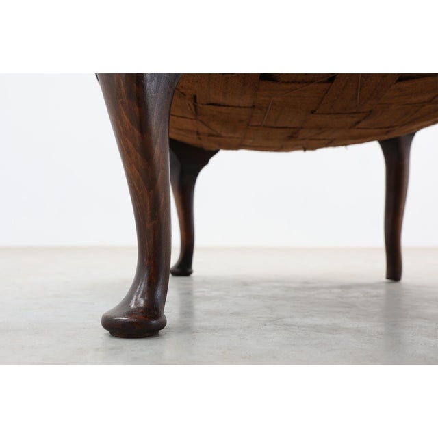 19th Century Louis XV Style Oak and Cane Armchair, France, 1890 For Sale - Image 5 of 15