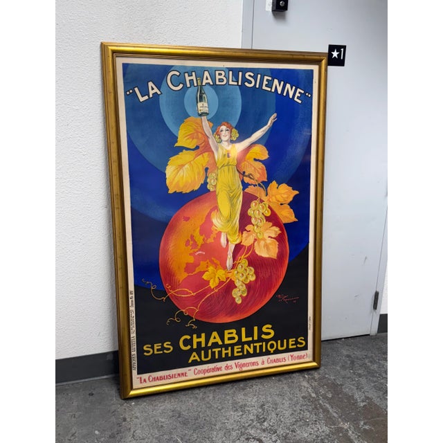 Circa 1926 Henri Le Monnier "La Chablisienne" Orignal Stone Lithograph, Framed For Sale - Image 4 of 12