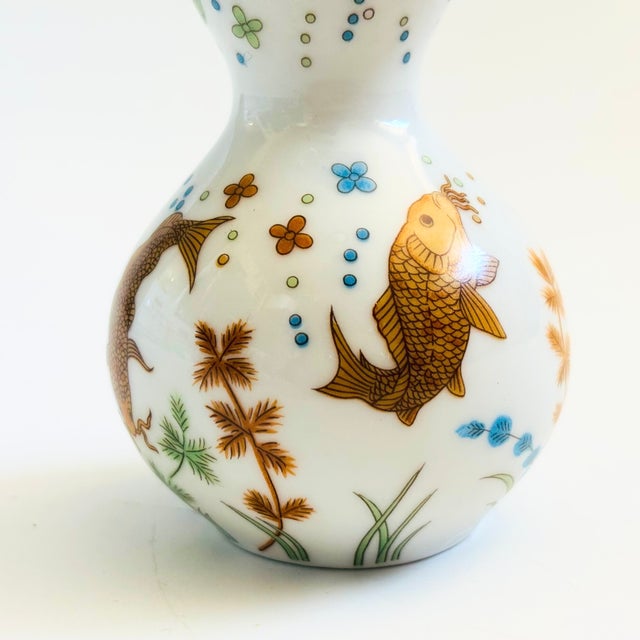 Small Gourd Shaped Japanese Ceramic Vase For Sale In San Francisco - Image 6 of 9