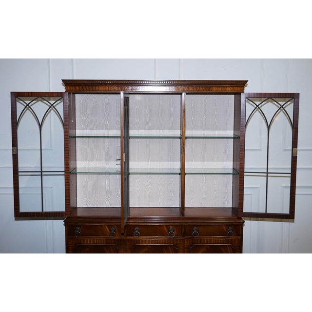 Georgian Style Bookcase with Glass Shelves For Sale - Image 9 of 18