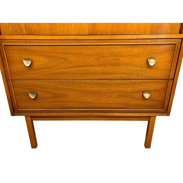 Vintage Mid Century Modern Dixie Highboy Dresser Chest For Sale In Seattle - Image 6 of 10