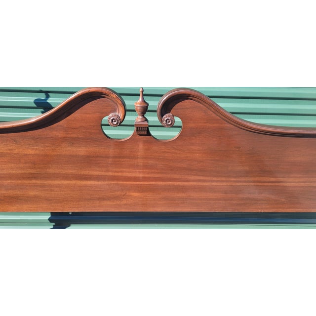 Wood Late 20th Century Ethan Allen Georgian Style Four Post King Bed For Sale - Image 7 of 14