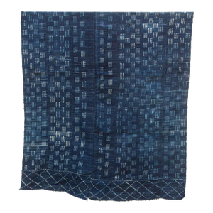 Ticking Pattern Indigo Mud Cloth Throw