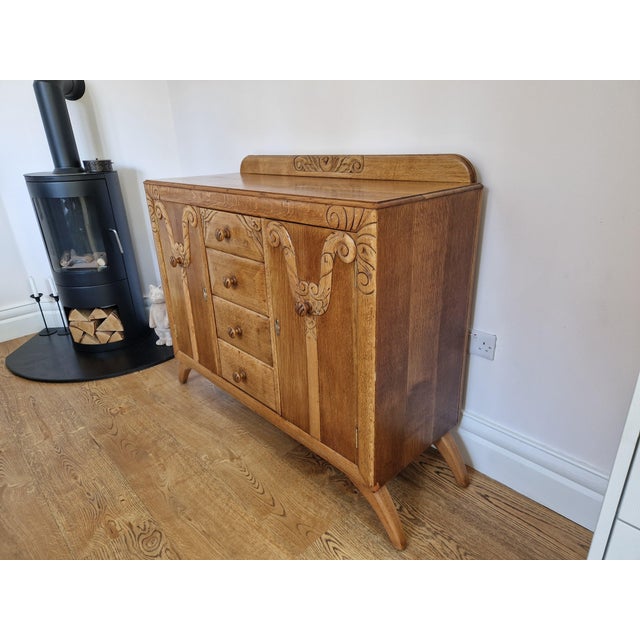 Mid-Century Oak Sideboard, 1930s For Sale - Image 12 of 18