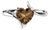 Heart Cut Brown Gemstone Ring, Smoky Topaz 925 Silver Ring Us 7 For Sale
