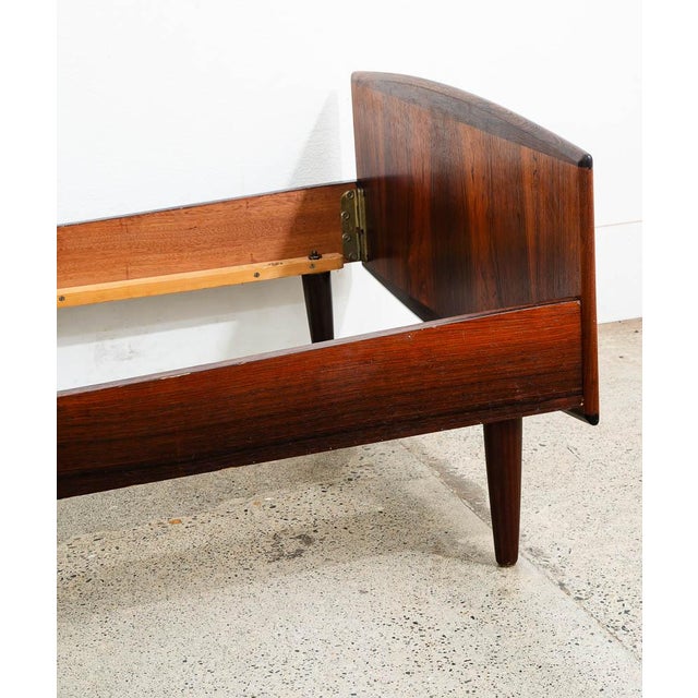 1960s Mid Century Danish Modern Bed Frame Sm Single Rosewood Denmark Sannemanns Mobler For Sale - Image 11 of 12