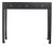 Black Vintage Chinese 37" Long 3-Drawer Console Table For Sale