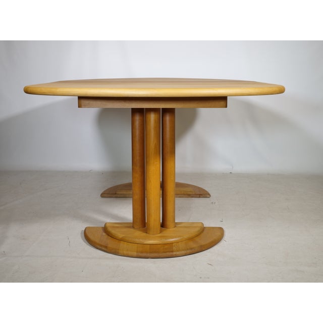 Brown Mid-Century Modern Extendable Dining Table in Alder Wood by Rainer Daumiller, 1970s For Sale - Image 8 of 15