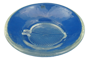 Vintage Centerpiece Emptier in Iridescent Murano Glass with Leaf by Alfredo Barbini, 1950s