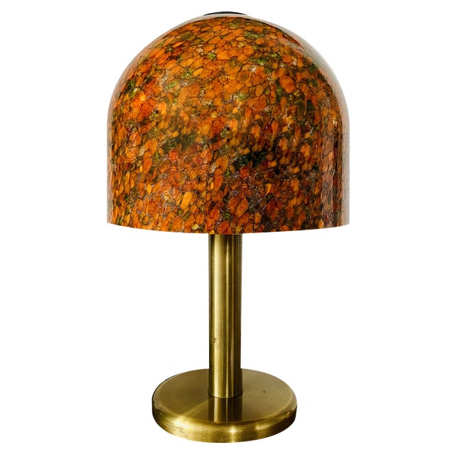 Orange Multicolored Mushroom Lamp by Peill and Putzler, 1970s For Sale