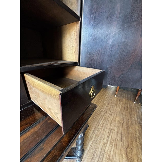 Antique Wooden Cabinet on Stand, 1700s For Sale - Image 5 of 16