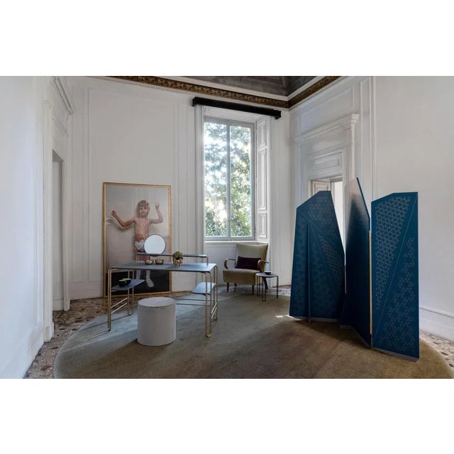 Grey Grimilde console table by Mentemano Dimensions: W 120 x D 65 x H 88 cm Materials: Steel, Wood, Mirror Other colors...