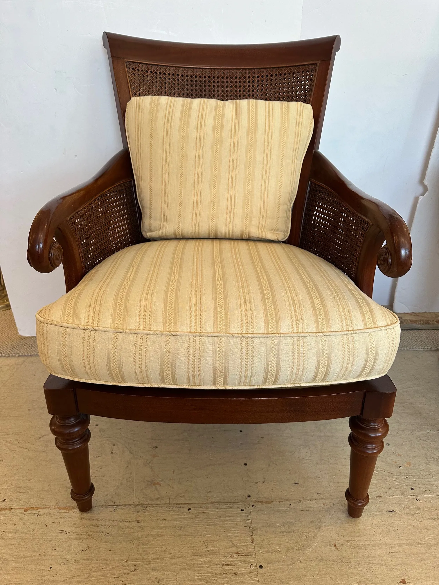 Double Caned Hickory Chair Regency Style Chairs by Mark Hampton -a 