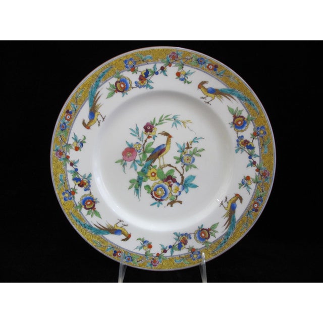 Minton China Exotic Bird of Paradise & Flower Sinclair 10 1/4" Dinner Plate Set For Sale In Portland, OR - Image 6 of 9