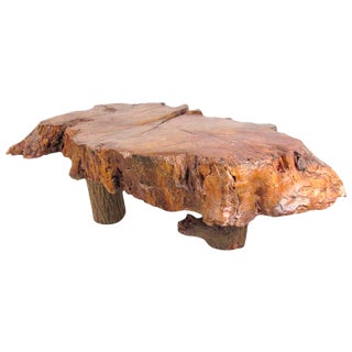 Vintage Rustic Live Edge Coffee Table