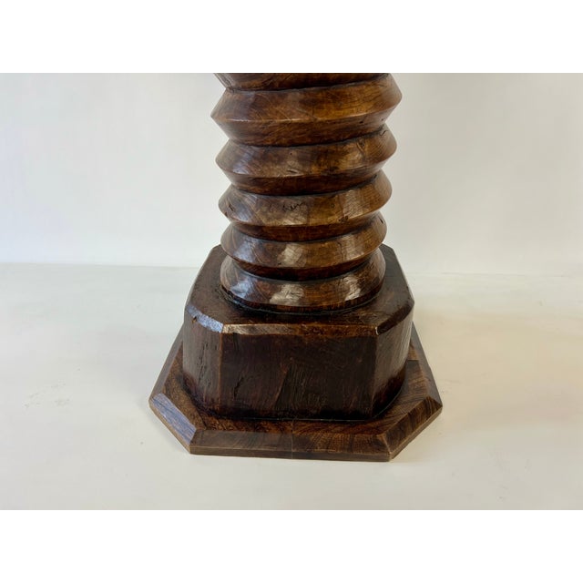 Brutalist Octagonal Side Table in the style of Charles Dudouyt, France, 1940s For Sale - Image 9 of 18