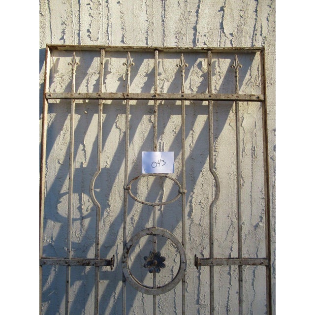 Antique Victorian Iron Gate Window Garden Fence Architectural Salvage Door #043 For Sale - Image 4 of 6