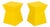 Modern Yellow Geometric Design End Tables, Pair For Sale