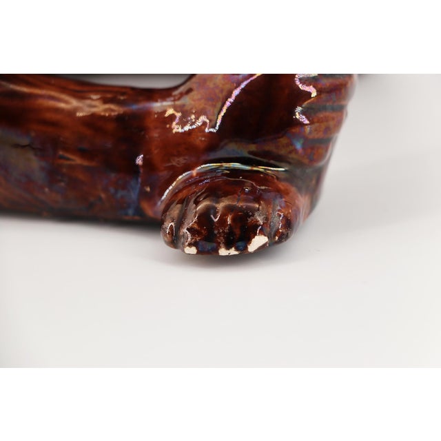 19th Century Monkey Playing Violin, Portuguese Palissy Ware For Sale - Image 10 of 15