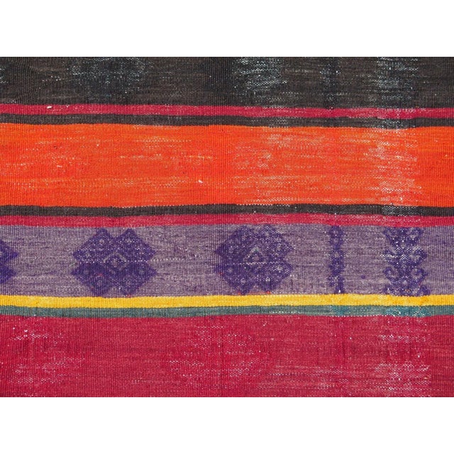 Textile 1960's Vintage Handmade Kilim Runner - 24" X 134" For Sale - Image 7 of 12