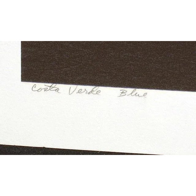 1980s Scott Nellis "Costa Verde Blue" Hand Signed & Numbered Fine Art Serigraph For Sale - Image 5 of 6