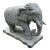 Stone Pair of Vintage Stone Carved Elephant Statues For Sale - Image 7 of 12