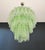Glass Large Three-Tier Murano Glass Tube Chandelier in Green Albaster, 1990s For Sale - Image 7 of 14