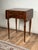 English Regency Rosewood Two-Drawer Drop-Leaf Work Table With Brass and Satinwood Inlay, Circa 1820–1840 For Sale - Image 4 of 11
