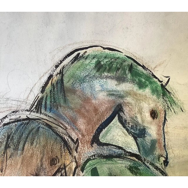 Figurative Josef Presser Horses and Figures Painting For Sale - Image 3 of 4