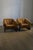 Pair of 1970 Percival Lafer lounge chairs Produced by Lafer S.A. in a beautiful honey suede upholstery with rosewood...