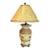 Vintage Maitland-Smith Hollywood Regency Table Lamp With Faux Ostrich Drum Shade For Sale