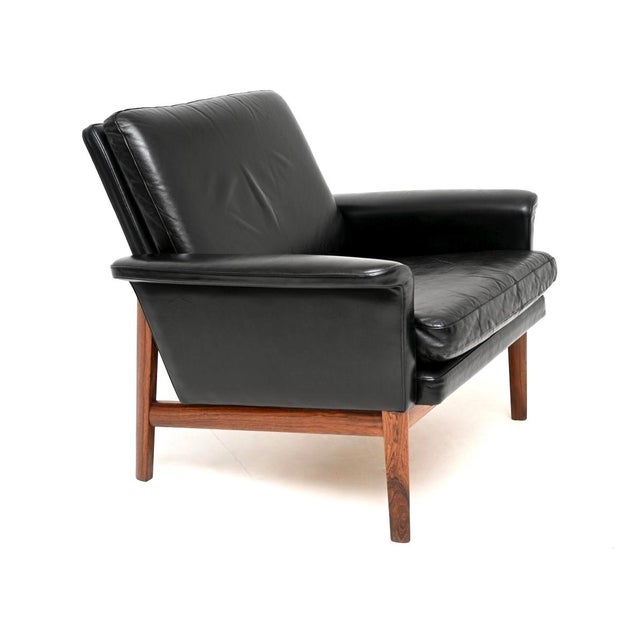 Finn Juhl Vintage Danish Leather Armchair by Finn Juhl for France & Søn, 1960s For Sale - Image 4 of 13