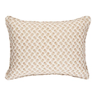 Schumacher x Mark D. Sikes Oleander Indoor/Outdoor Pillow 16" x 12" in Neutral For Sale