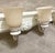 Early 20th Century Vintage Shabby Chic French Country Ivory Glass 4-Light Vanity Wall Lamp For Sale - Image 5 of 8