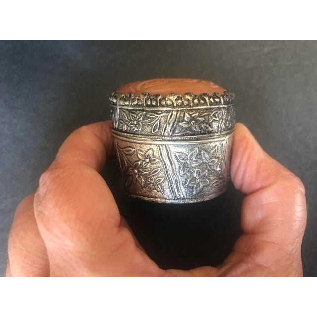 Decorative Carved Buddha Face Trinket Box For Sale - Image 12 of 13