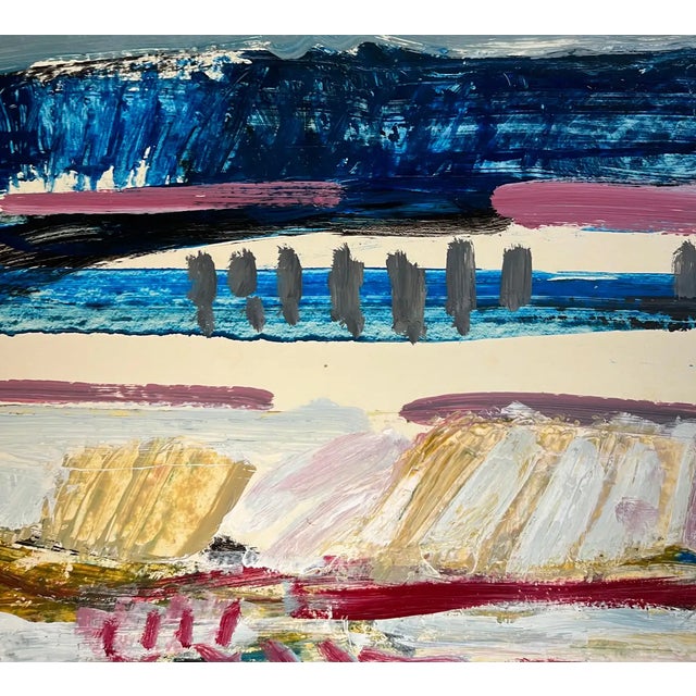 Modern Jean Krille, Landscape 134, Oil on Canvas, 1988 For Sale - Image 3 of 9