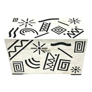 1980s Eugenio Tavola Oggetti Modern Stone Storage Trunk Chest Table For Sale