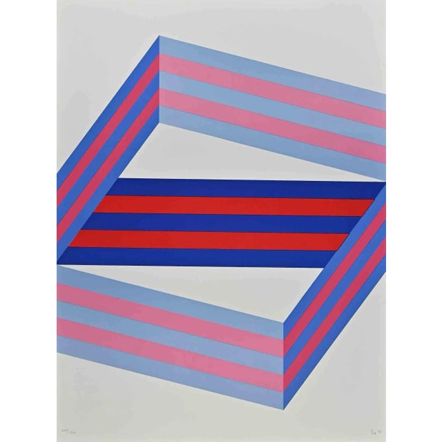 Striped Composition is a lithograph realized by Renato Livi in 1971. Hand-signed and dated on the lower right margin....