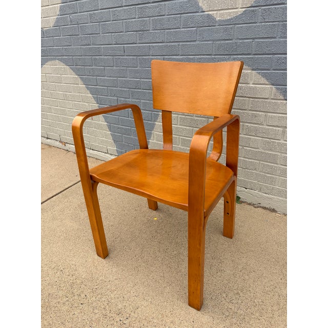 Mid-Century Modern 1960 Bentwood Side Chair Attributed to Thonet For Sale - Image 3 of 12